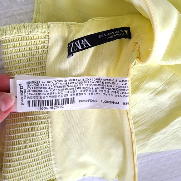 ✨️Any 3 for $15✨️ Zara Small Yellow Satin Corset - Picture 7 of 10